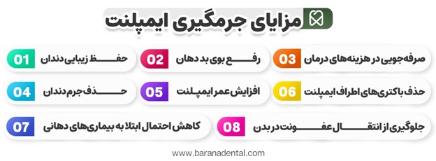 جرم گیری ایمپلنت دندان