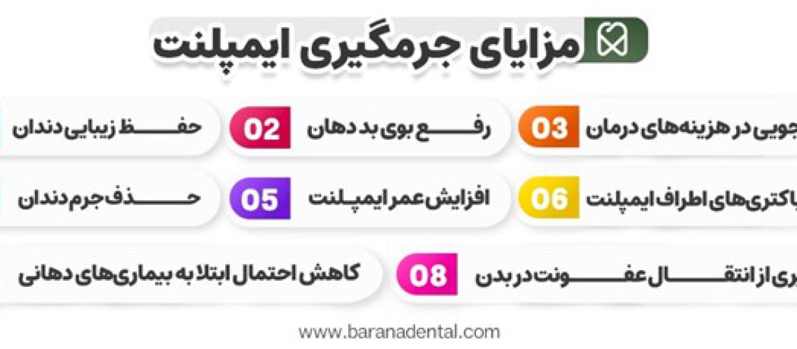 جرم گیری ایمپلنت دندان